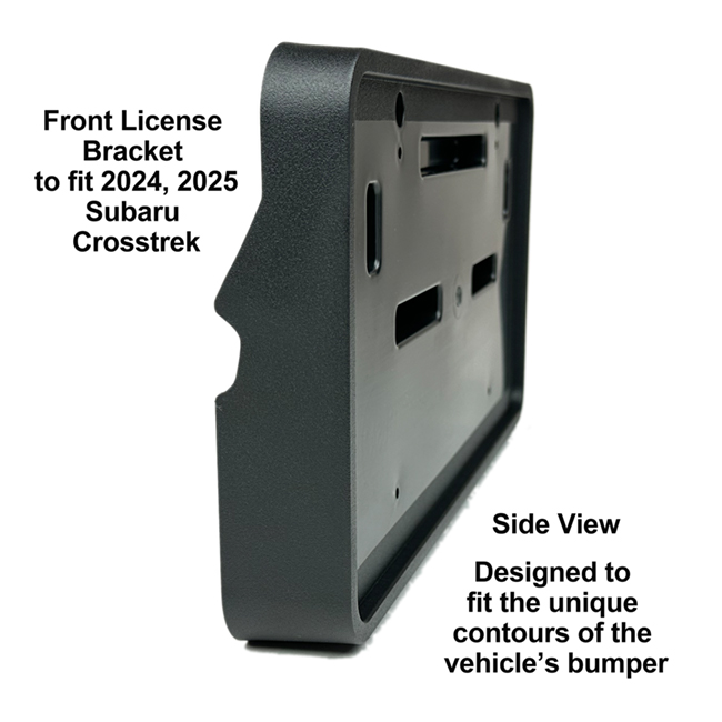 Front License Bracket to fit the 2024, 2025 Subaru Crosstrek by C&C CarWorx - 
(WILL NOT FIT WILDERNESS EDITION) 